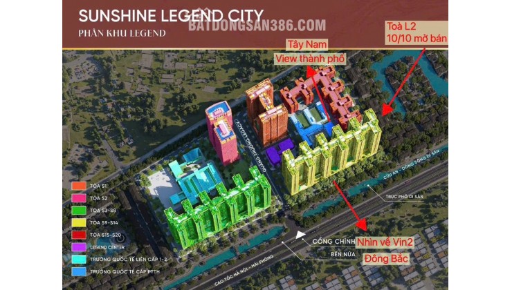 CHUYỂN NHƯỢNG SUNSHINE LEGEND CITY, GIÁ GỐC CHỦ ĐẦU TƯ
